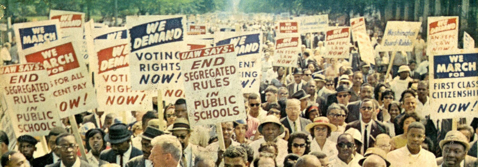 protestors at the march on washington