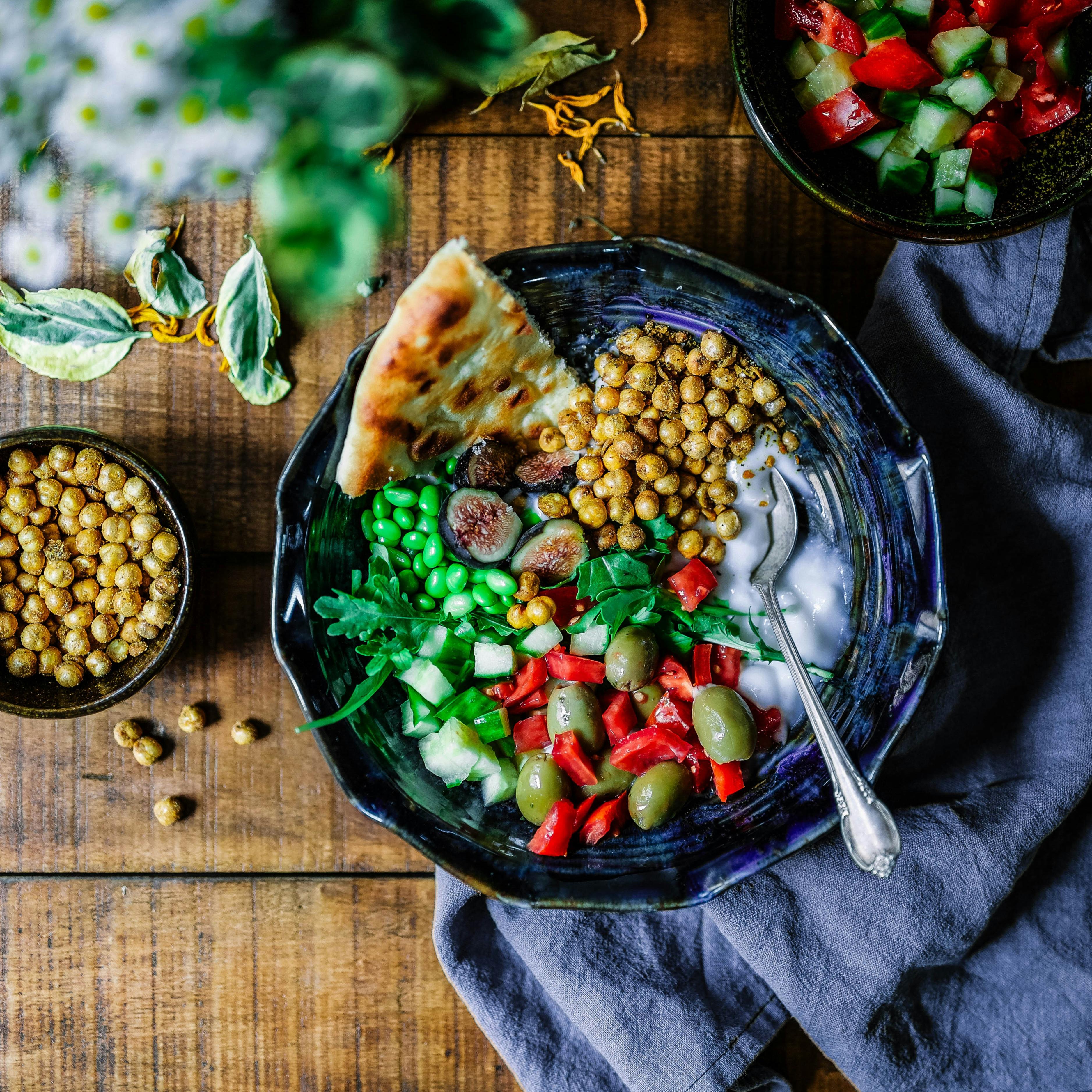 Bowl of vegetables and grains