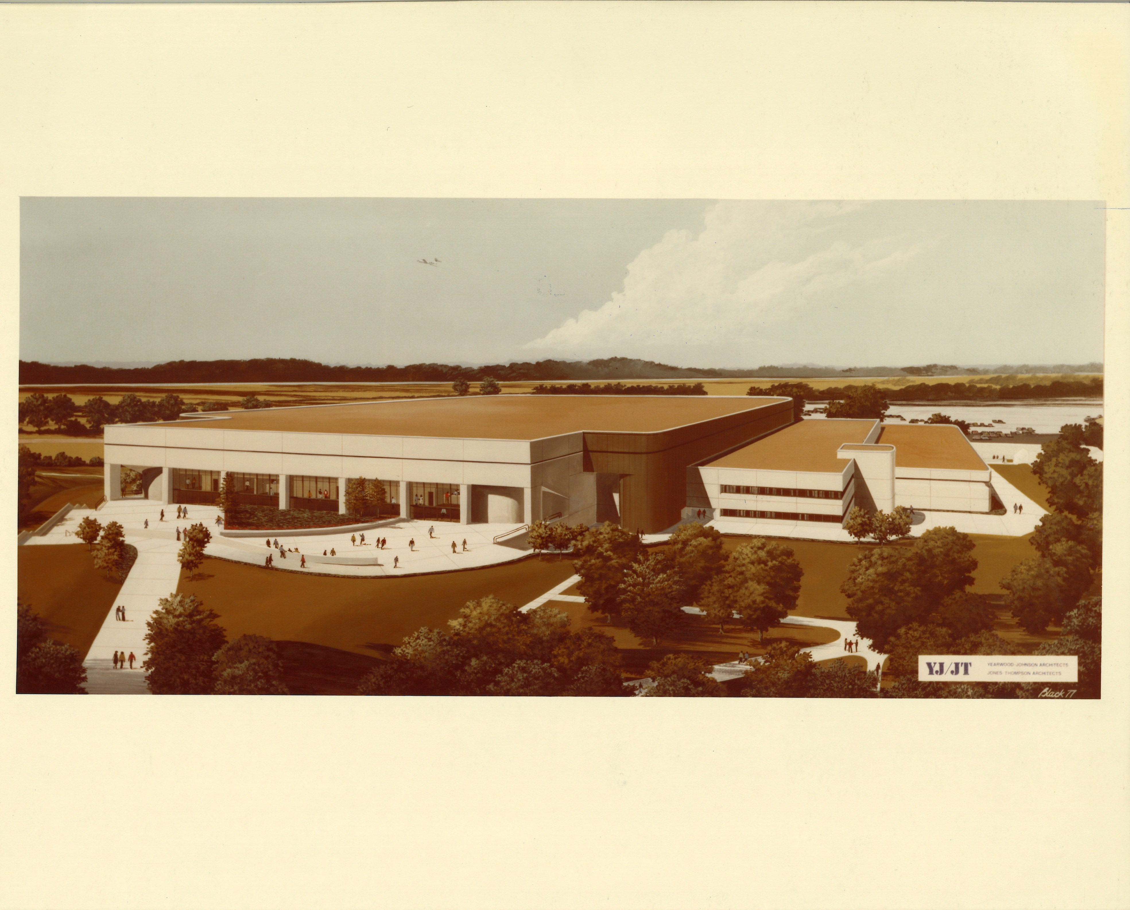 Drawing of TSU Gentry Center, 1980