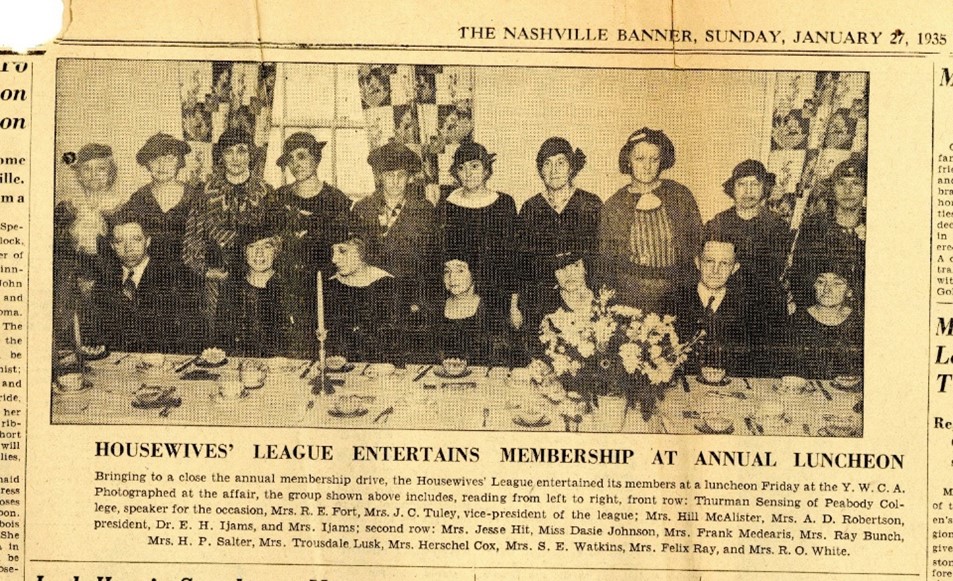Figure XXII. Nashville Housewives' League Annual Luncheon, 1935.