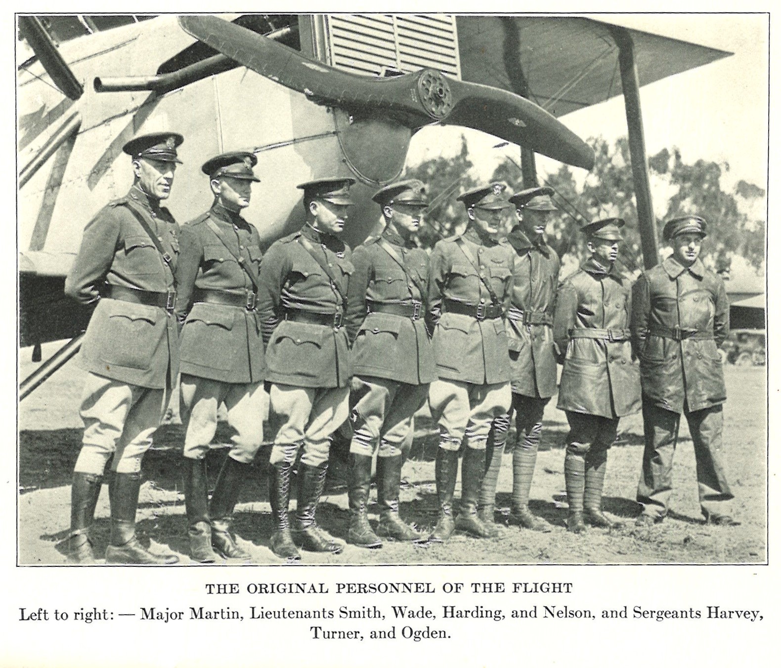 Photo of the original personnel of the world flight